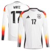 Maglia da Calcio a Maniche Lunghe Germania Wirtz 17 Casa Euro 2024 per Uomo